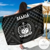 Samoa Sarong Samoa Seal In Polynesian Tattoo Style Hawaiian Pareo Beach Wrap