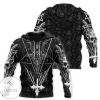 Satanic Black And White Hoodie