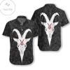 Seamless Gothic Skull Pattern Goth Goat Head Hawaiian Shirt