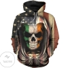 Skull American Flag Patriotic Hoodie