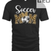 Soccer Mom Leopard Soccer Lovers Game Day Mothers Day T-shirt