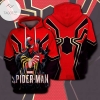 Spider Man Marvel Red In Black Hoodie