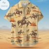 Strong Cowboy Seamless Pattern Hawaiian Shirt