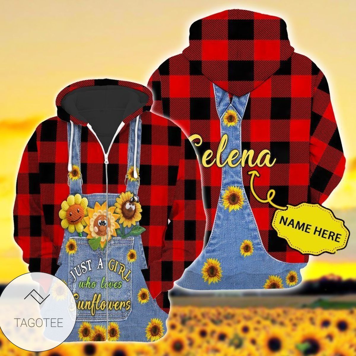 Sunflower Personalized Name Hoodie