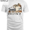 Tennis Aunt Leopard Tennis Player Aunt Tennis Lover T-shirt