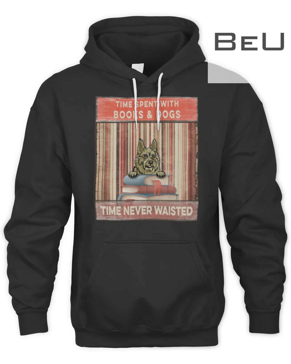 Time Spent With Books And Dogs Time Never Waisted Berger Picard Cute T-shirt