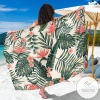 Tropical Flower Palm Leaves Sarong Womens Swimsuit Hawaiian Pareo Beach Wrap