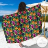 Tropical Folower Colorful Print Sarong Womens Swimsuit Hawaiian Pareo Beach Wrap