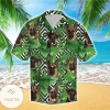 Tropical German Shepherd Unique Green Hawaiian Shirt