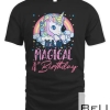 Unicorn It's My Magical 4th Birthday Girl 4 Years Old Happy T-shirt
