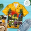 Vintage Hippie Bus Polyester Hawaiian Shirt