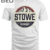 Vintage Retro Stowe Vermont Mountain Circle Ski T-shirt