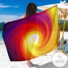 Vortex Twist Swirl Flame Themed Sarong Womens Swimsuit Hawaiian Pareo Beach Wrap