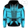 Warrior Yap Tattoo All Over Blue Hoodie