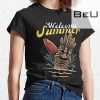 Welcome Summer Smiling Tiki On The Beach - Summer Theme T-shirt