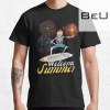 Welcome Summer Surfer Skeleton In Front Of Fireworks - Summer Theme T-shirt