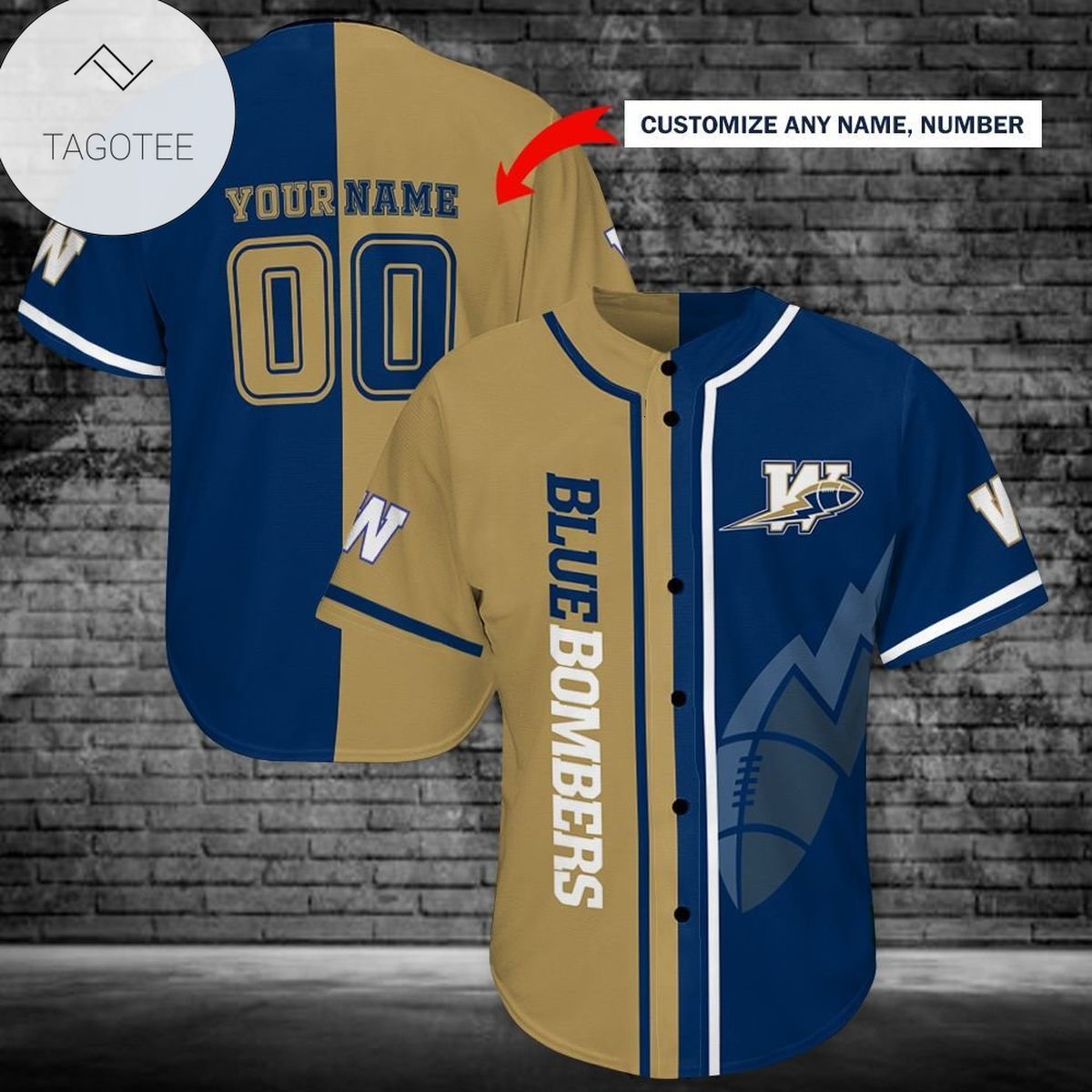 Winnipeg Blue Bombers 156 Jersey - Premium Jersey Shirt - Custom Name & Number Jersey