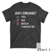 Am I Drunk Bitch I Might Be Funny Drinking T-Shirt