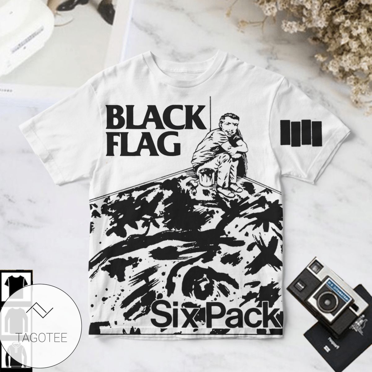 Black Flag Six Pack Album Cover Shirt