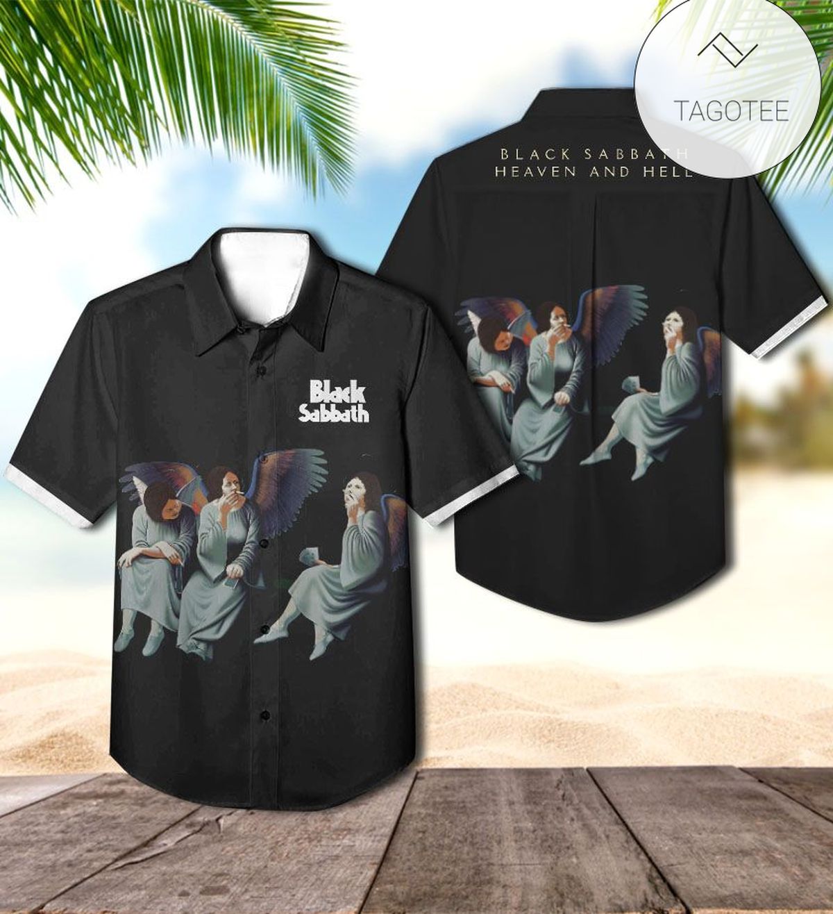 Black Sabbath Heaven And Hell Album Cover Hawaiian Shirt