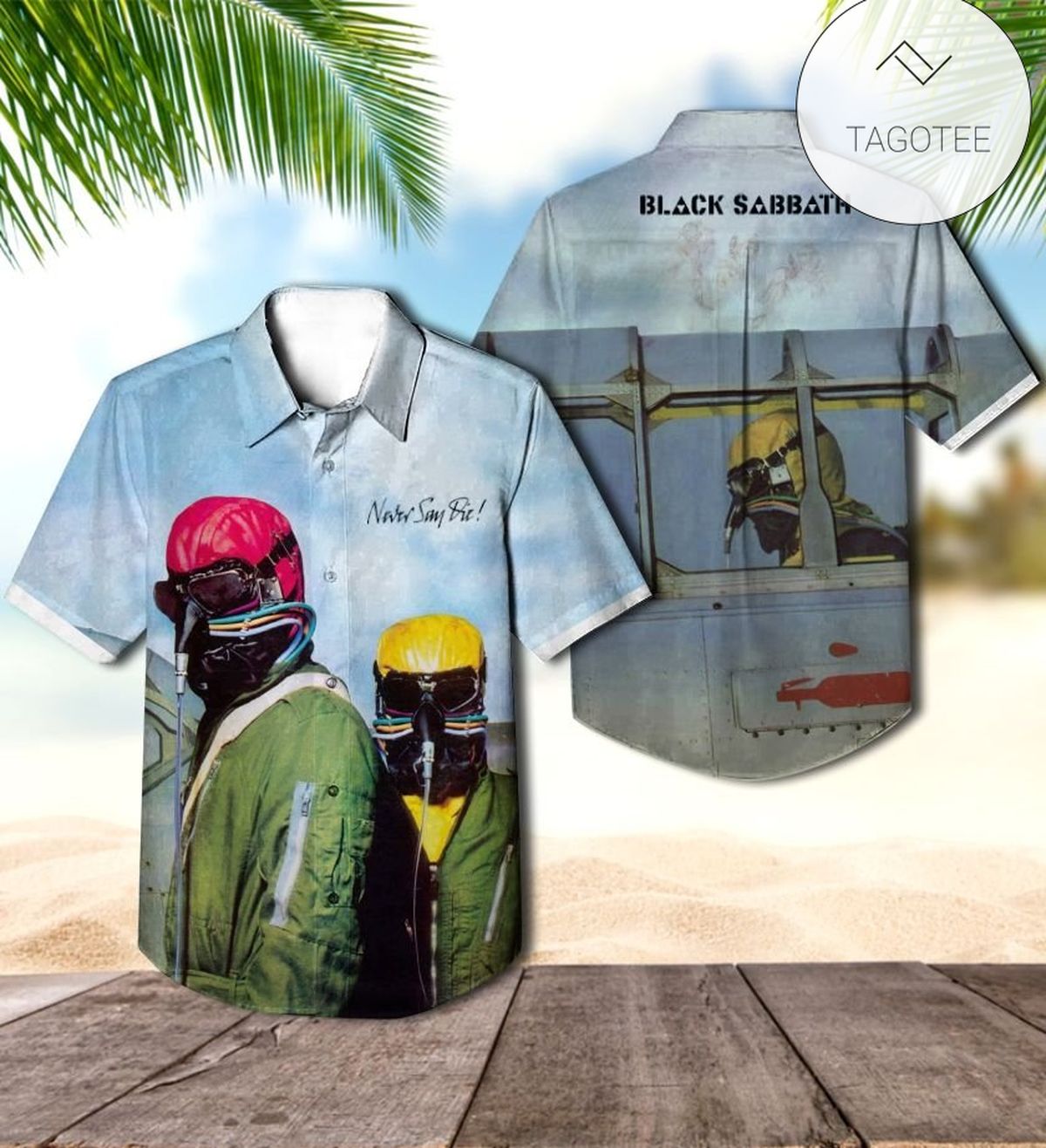Black Sabbath Never Say Die Album Cover Hawaiian Shirt