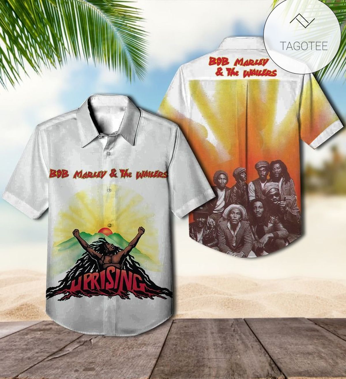 Bob Marley The Wailers Uprising Album Cover Hawaiian Shirt