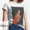 Canvas Treble Clef Music Poster T-shirt