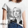 Evan Rachel Wood Black & White Portrait Made Of Dots T-shirt