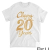 Funny Drinking Cheers To 20 Years Old Birthday Women T-Shirt
