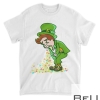 Funny St Patricks Day Drunk Leprechaun Puking Drinking Party T-Shirt