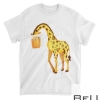 Giraffe Drinking Beer T-Shirt Drinking Shirt Safari Gift T-Shirt