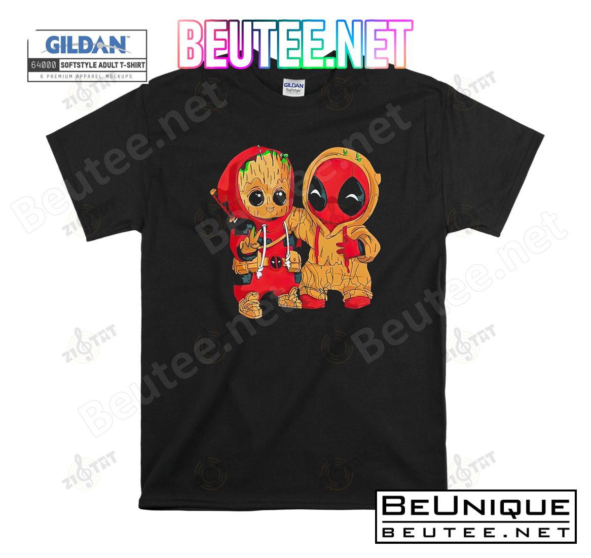 Groot And Deadpool Friends Funny Shirt