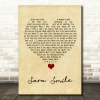 Hall & Oates Sara Smile Vintage Heart Song Lyric Poster