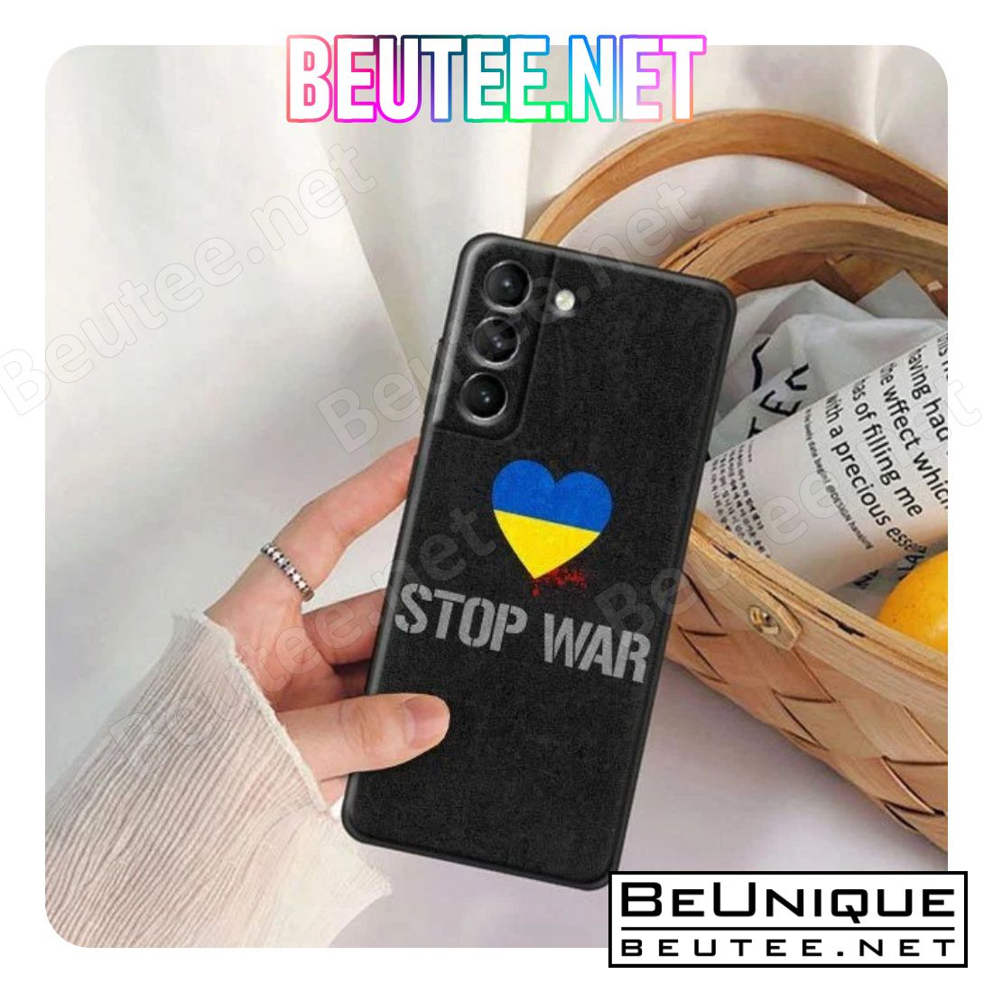 Heart Stop War Ukraine Support Peace No War Phone Case