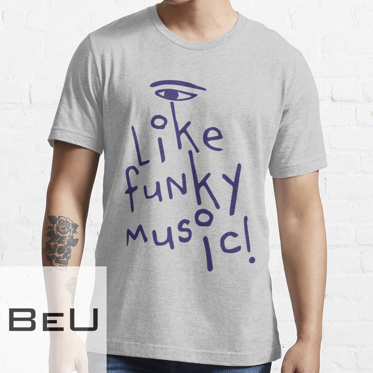 I Like Funky Music Purple Text Long Essential T-shirt