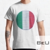 Italy Flag Rounded - Squares Pixel T-shirt