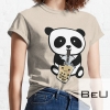 Kawaii Panda Drinking Boba Tea T-shirt