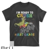 Kids I'm Ready To Crush First Grade Monster Truck Dinosaur Boys T-shirt