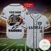 Las Vegas Raiders Baseball Jersey NFL Custom Name And Number