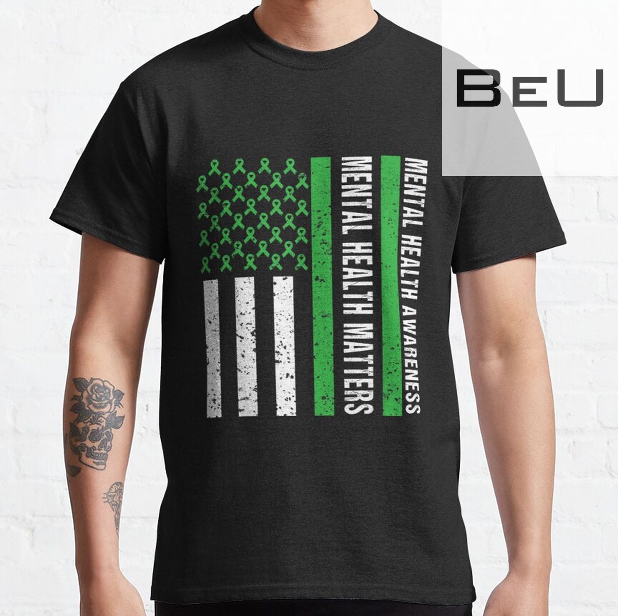 Mental Health Matters For Mental Health Awareness Usa Flag T-shirt Tank Top