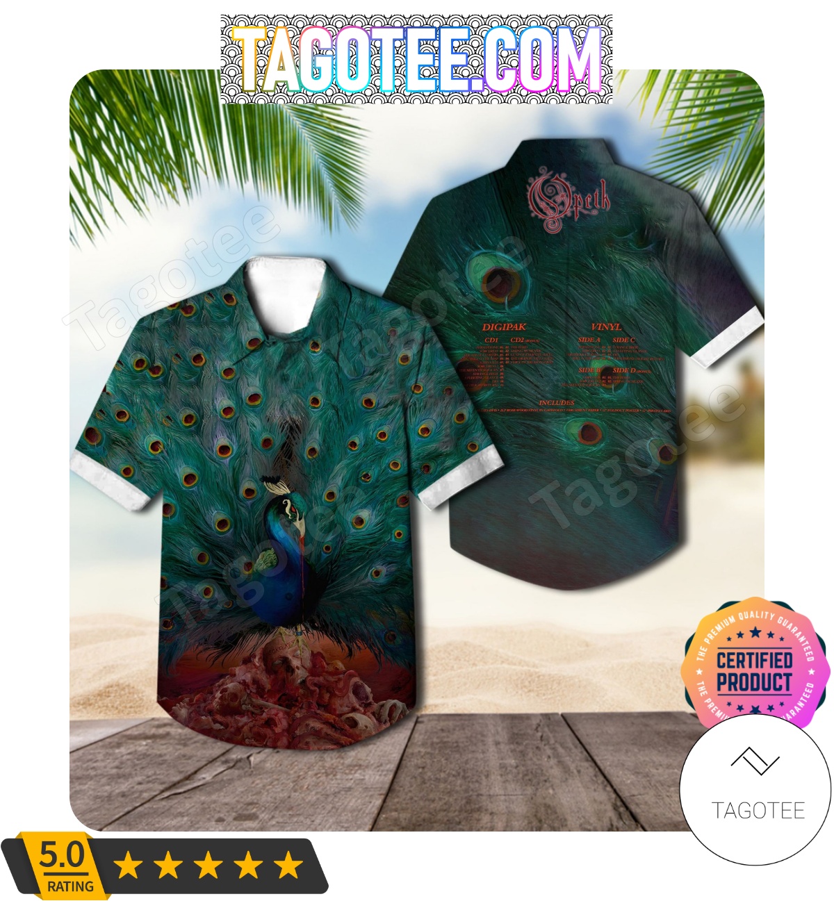 Opeth Sorceress Album Cover Style 2 Aloha Hawaii Shirt