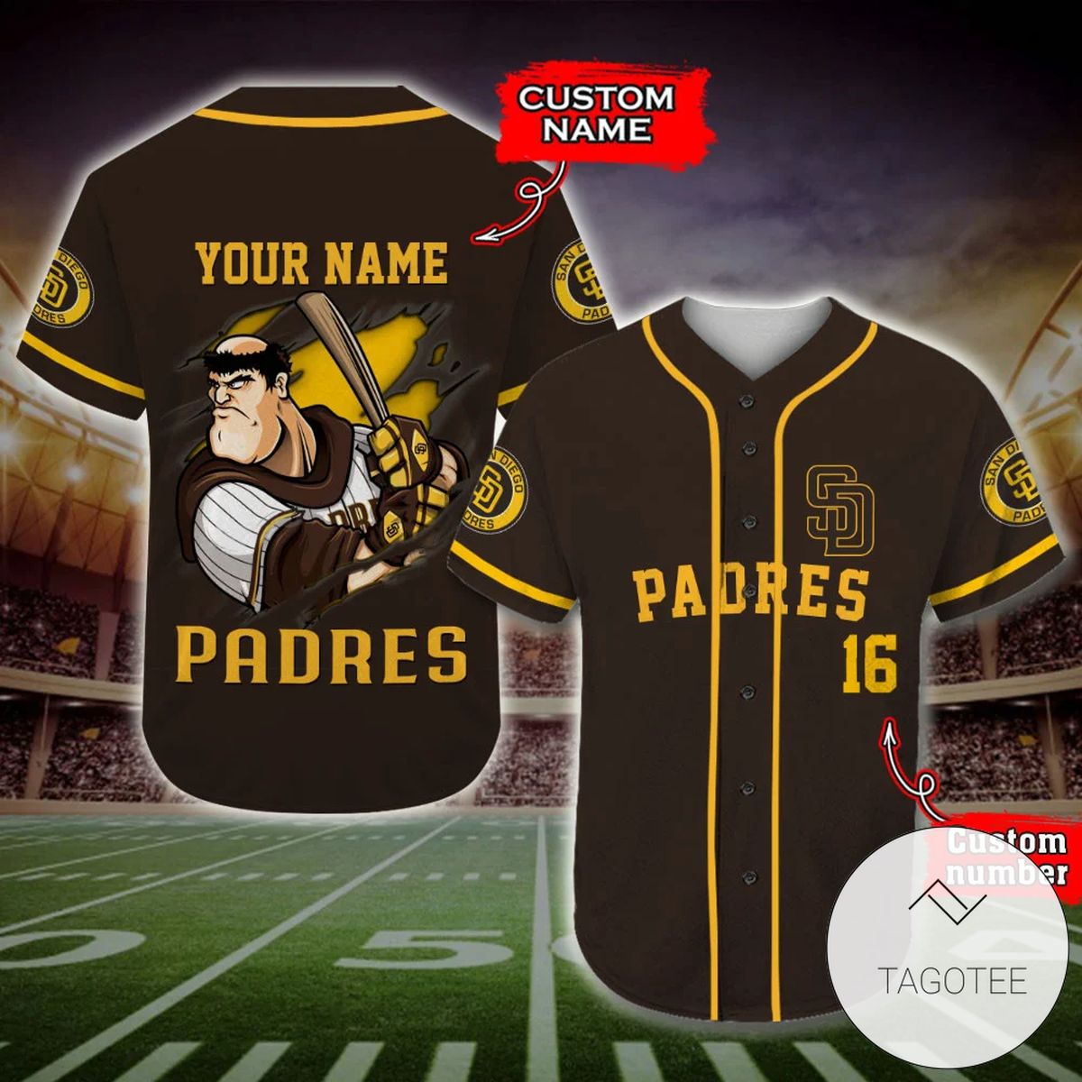 San Diego Padres Baseball Jersey MLB Custom Name And Number