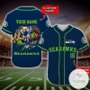 Seattle Seahawks Baseball Jersey NFL Custom Name And Number