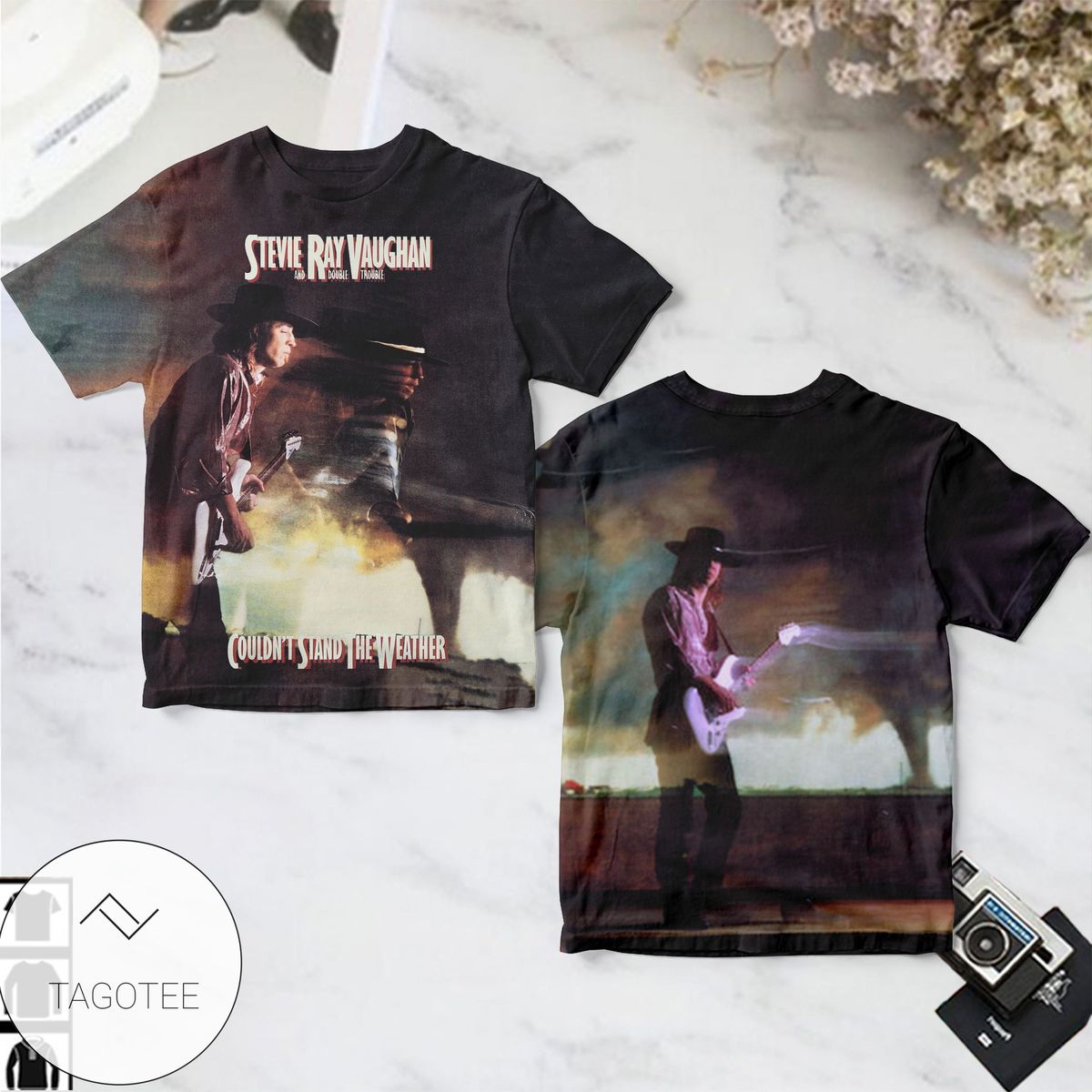 Stevie Ray Vaughan And Double Trouble Couldn't Stand The Weather Album Cover Shirt