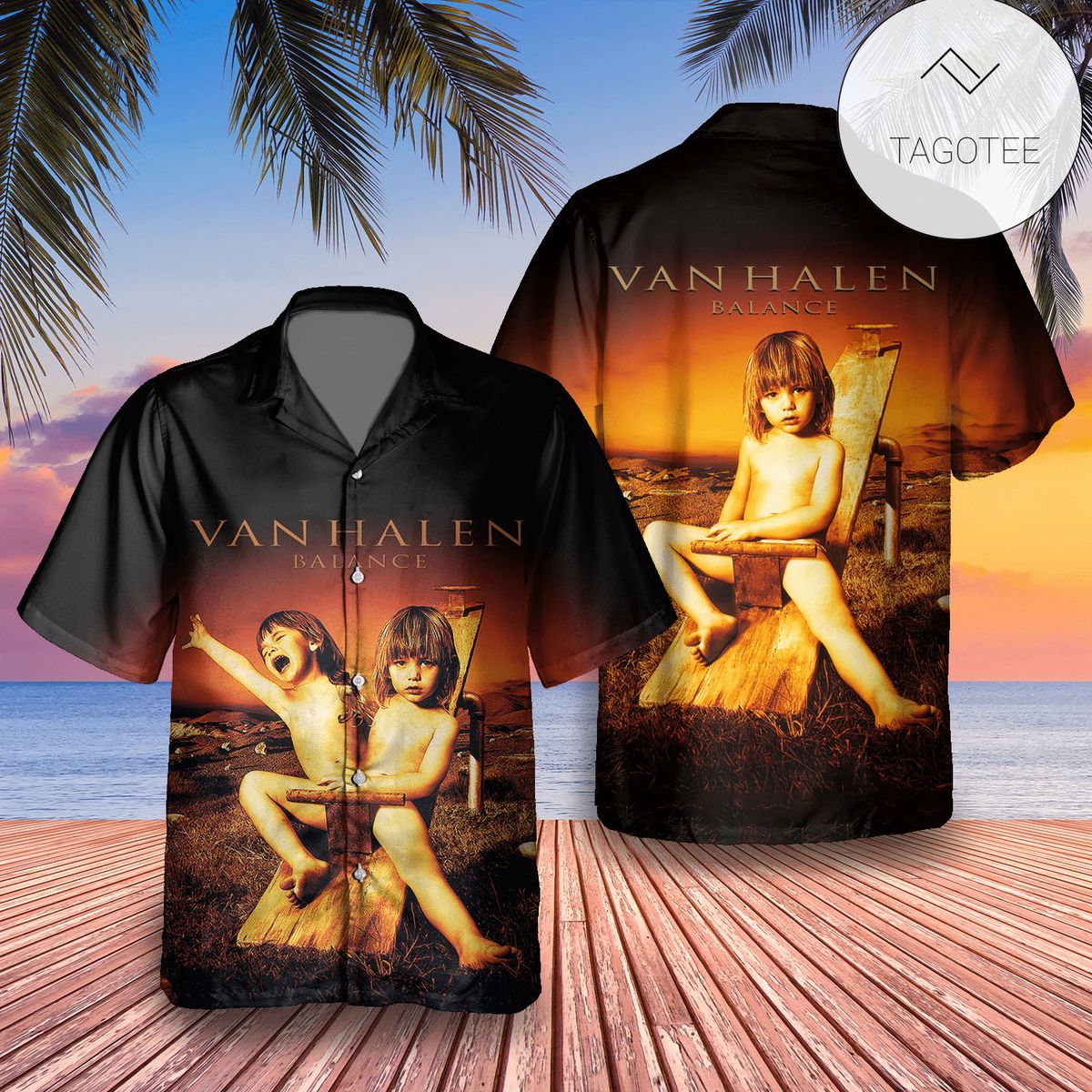 Van Halen Balance Album Cover Hawaiian Shirt