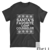 Womens Santa's Favorite Camp Counselor Funny Christmas Couple Group T-Shirt