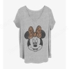 Disney Minnie Mouse Minnie Face Leopard Girls T-Shirt