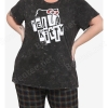 Hello Kitty Punk Dark Wash Girls T-Shirt