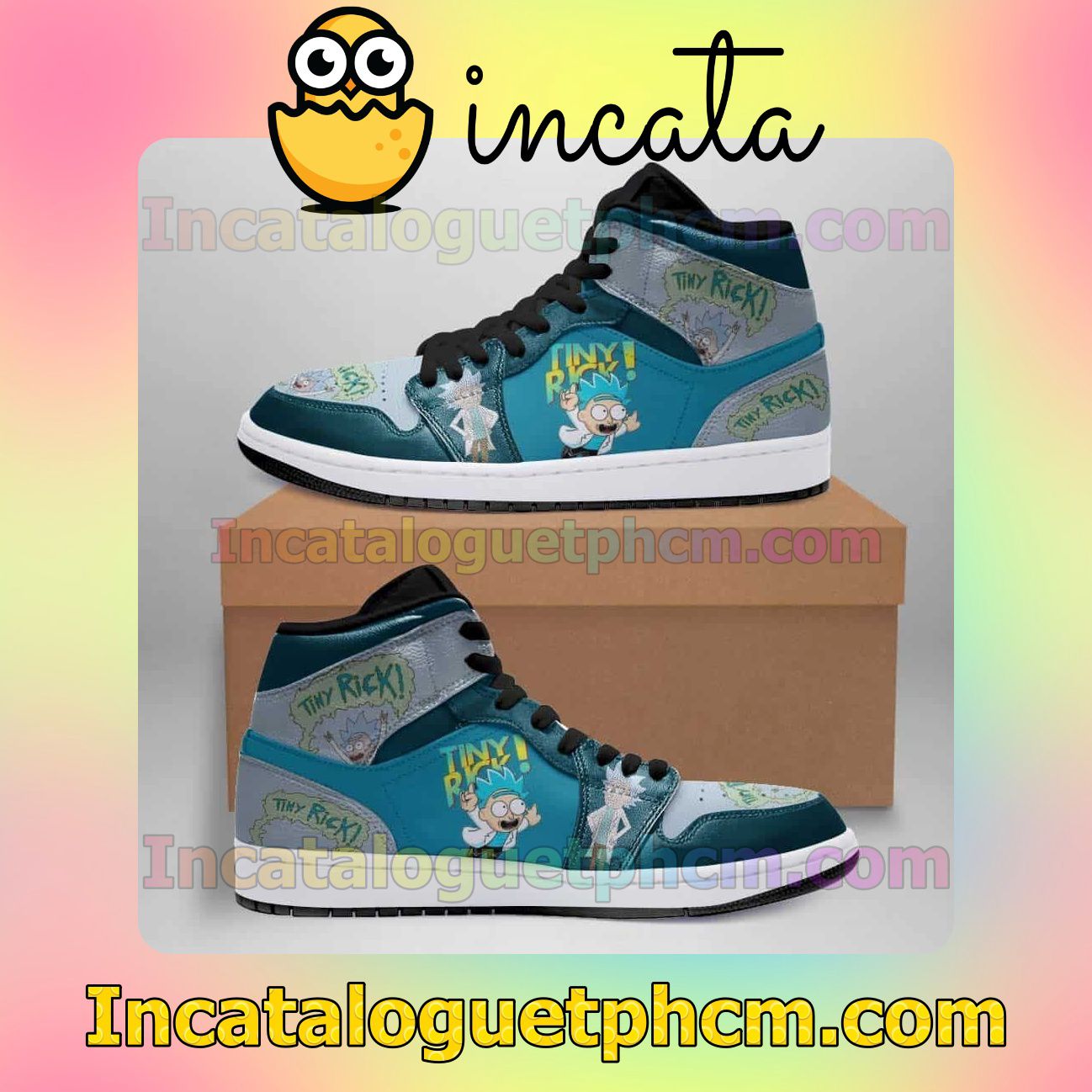 Tiny Rick And Morty 1s Air Jordan 1 Inspired Shoes