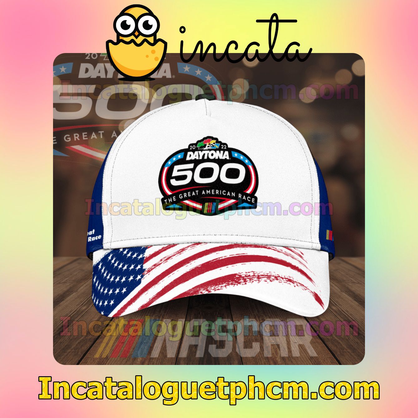2022 Daytona 500 The Great American Race American Flag Classic Hat Caps Gift For Men